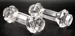 Pair Cut Crystal Knife Rests - 4.75", American Brilliant - Image 6