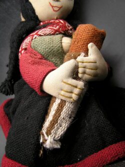 Handmade 13.5" South American Peruvian Doll w Breastfeeding Infant - Image 6