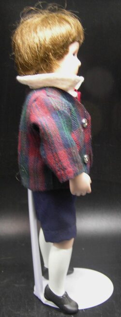 Ashton-Drake Boy Doll, 1920s Outfit - Tweed Blazer, Bowtie and Shorts - 9.5" H - Image 5