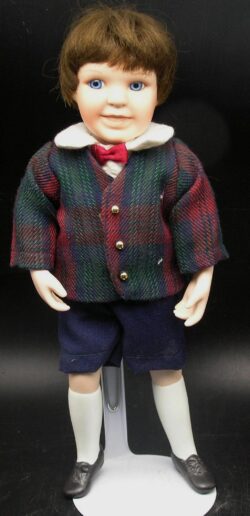 Ashton-Drake Boy Doll, 1920s Outfit - Tweed Blazer, Bowtie and Shorts - 9.5" H - Image 2