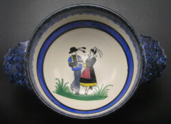 Vintage Quimper France Handpainted Pottery Bowl, St. Pierre & Miquelon, Breton Dancers - Image 2