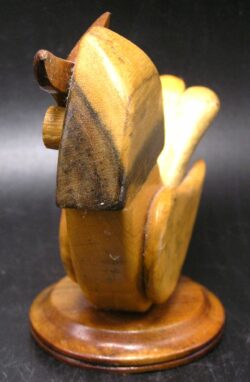 Vintage Owl Figure Handcrafted from Several Different Woods, 4" Tall - Image 8