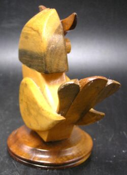 Vintage Owl Figure Handcrafted from Several Different Woods, 4" Tall - Image 6