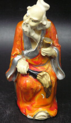 Antique Chinese Mudman - repainted, as is - Image 9