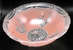 Pink Art Deco Glass Ceiling Light Bowl Shade - 3-hole - Image 8