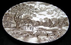 9" Cotswold Pattern Luncheon Plate - Johnson Bros England, Brown - Image 8