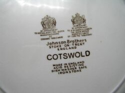 9" Cotswold Pattern Luncheon Plate - Johnson Bros England, Brown - Image 5