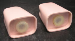 Pink Melamine / Melmac Salt and Pepper Shakers - mid century modern - Image 3