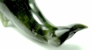 Nephrite Jade Dolphin Figurine 2" long - Image 4