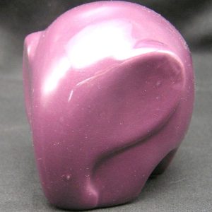 Modern Stylized Purple Elephant Ceramic Figurine, 2.5" H, Rare?