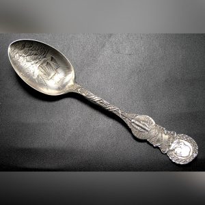 1893 Chicago World's Columbian Exposition Sterling Silver Souvenir Spoon - 5.75"