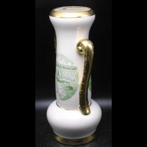 Antique Niagara Falls Souvenir Porcelain Vase - gold handles