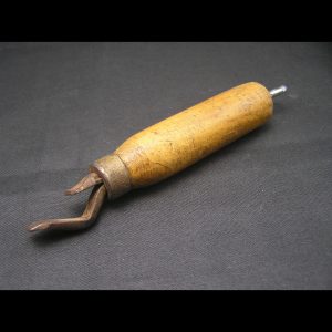 Early Antique Blacksmith-made Bottle Opener - Vintage Barware, Wood Handle