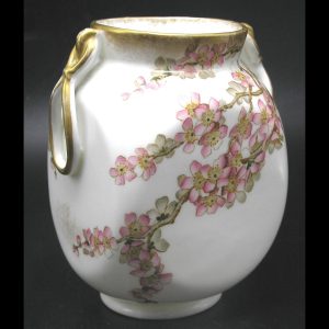 George Jones Vase / Brush Pot, Hand Painted 1886 Aesthetic Period, Orientalist