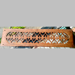 Antique Open Fret Work Wooden Phonograph Grille - 5.25" x 20.75", Walmut?