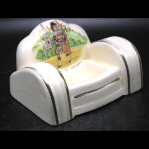 Vintage Scotland Souvenir Ceramic Trinket Dish / Ashtray - Art Deco Club Char