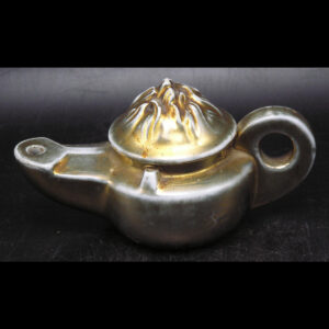 Antique Porcelain Genie-Lamp Skin Cream Container - Amor Skin, Germany - 1920s, 30s