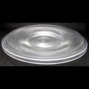 Three Rare Hand Blown Victorian Glass Dessert "Ice Plates"