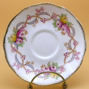 Roslyn Fine Bone China Saucer - Terry pattern - 1940s
