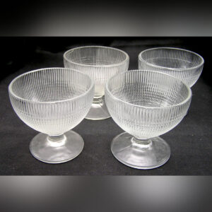 set/4 Saguenay Sherbets - Vintage Depression Glass - Dominion Glass Canada