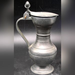 20% off - Small 5" European Pewter Jug/Pitcher w Double Acorn Thumb Rest