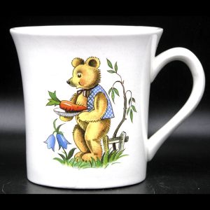 James Kent Old Foley Earthenware Child's Cup/Mug with Teddy Bear & Cat