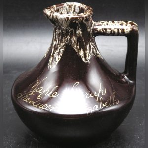 1950s Canuck Pottery Canada, Maple Syrup Jug, RMS Queen Elizabeth Ship Souvenir